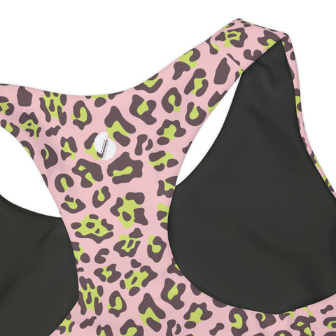 Dakota Lime & Pink Leopard Kid/Tween Two Piece Swimsuit