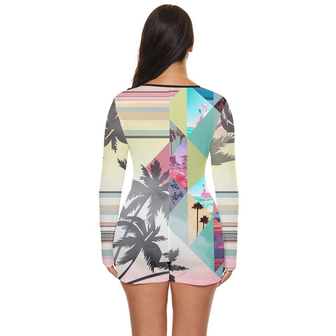 Imma Coming Beach! long sleeve boyleg swimsuit