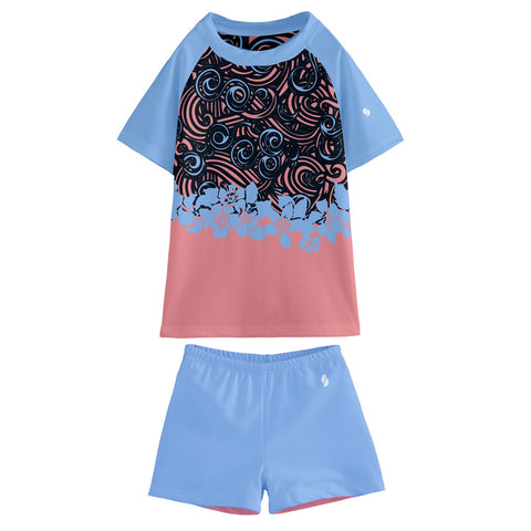 Charlie Kid/Tween swim t-shirt and shorts set