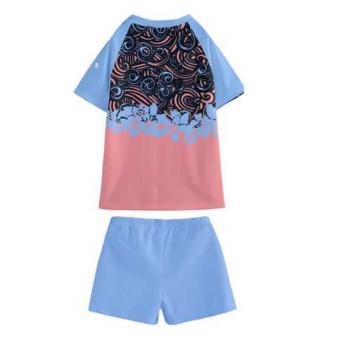 Charlie Kid/Tween swim t-shirt and shorts set