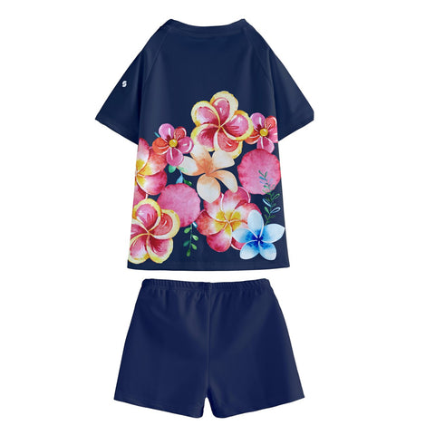 Roxy Kid/Tween swim t-shirt and shorts set