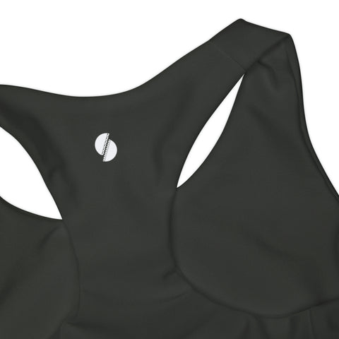 Dakota Dark Gray Kid/Tween Two Piece Swimsuit (solid colour)