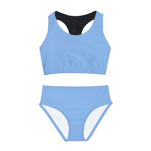 Charlie Blue Kid/Tween Two Piece Swimsuit (solid colour)
