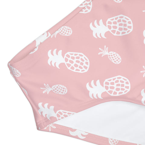 Poppie Light Pink Pineapple Kid/Tween Two Piece Swimsuit