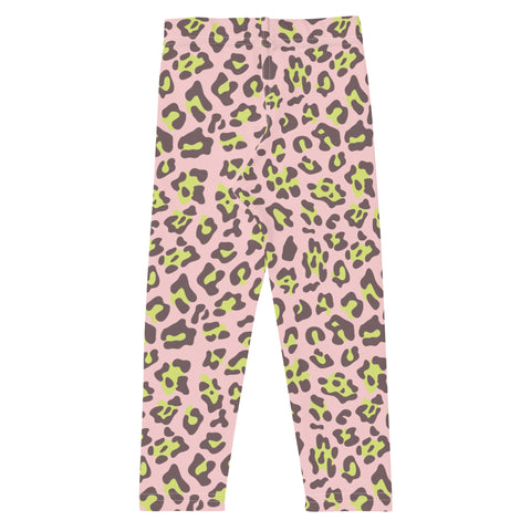 Dakota Lime & Pink Leopard kid leggings