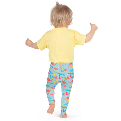 Izzy Bright Floral & Orange kid leggings