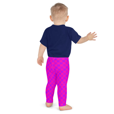 Nova Cerise & Purple Blue Checkered Board kid leggings