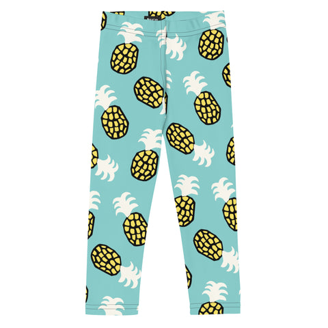 Sammy Yellow and Teal Pineapples kid leggings