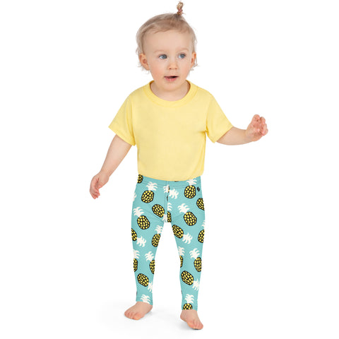 Sammy Yellow and Teal Pineapples kid leggings