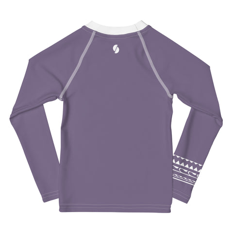 Elli Raisin Lilac kid long-sleeve rash guard swim top