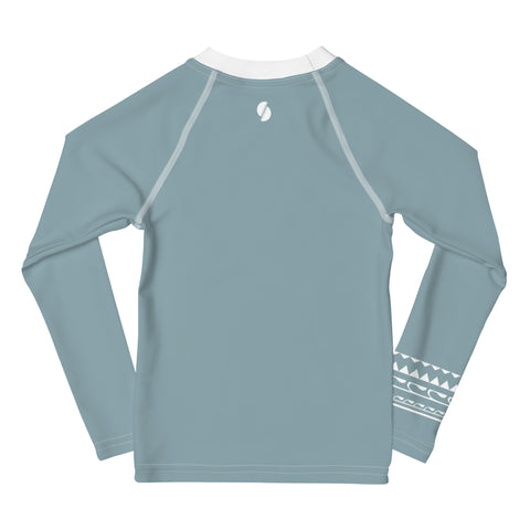 Otis Dirty Teal kid long sleeve rash guard swim top