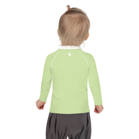 Pepper Light Green kid long sleeve rash guard swim top