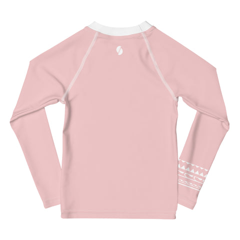 Poppie & Rosie Light Pink kid long sleeve rash guard swim top