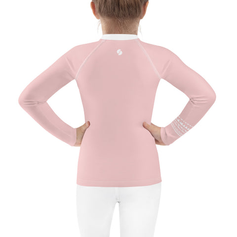 Poppie & Rosie Light Pink kid long sleeve rash guard swim top