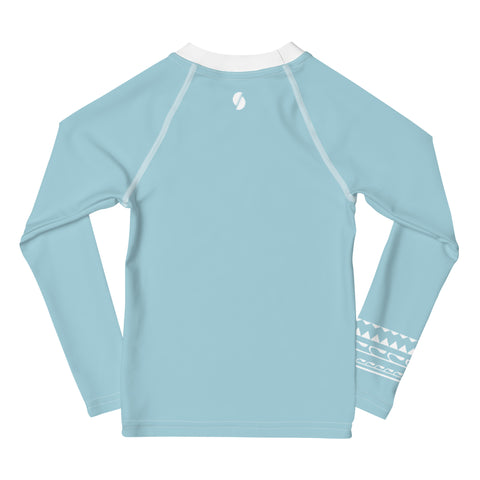 Prince Light Blue kid long sleeve rash guard swim top