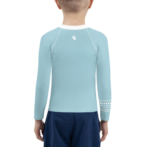 Prince Light Blue kid long sleeve rash guard swim top