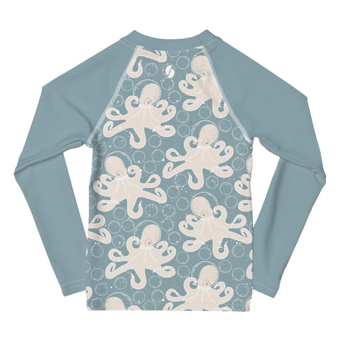 Otis Octopus kid long sleeve rash guard swim top