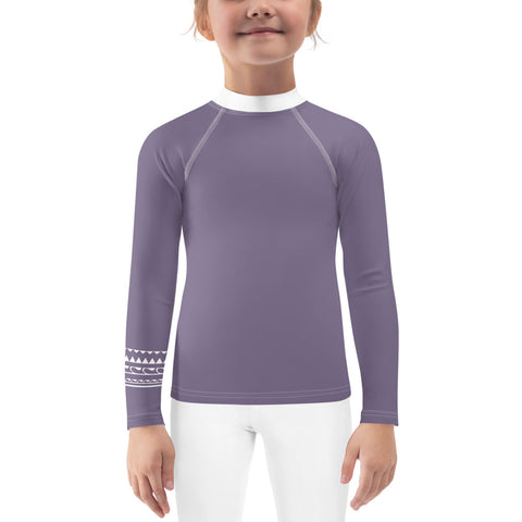 Elli Raisin Lilac kid long-sleeve rash guard swim top