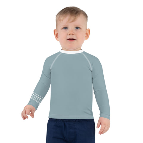 Otis Dirty Teal kid long sleeve rash guard swim top