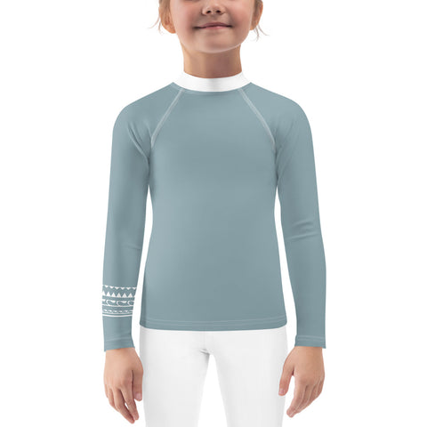 Otis Dirty Teal kid long sleeve rash guard swim top