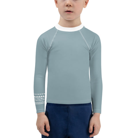 Otis Dirty Teal kid long sleeve rash guard swim top