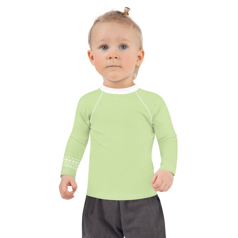 Pepper Light Green kid long sleeve rash guard swim top