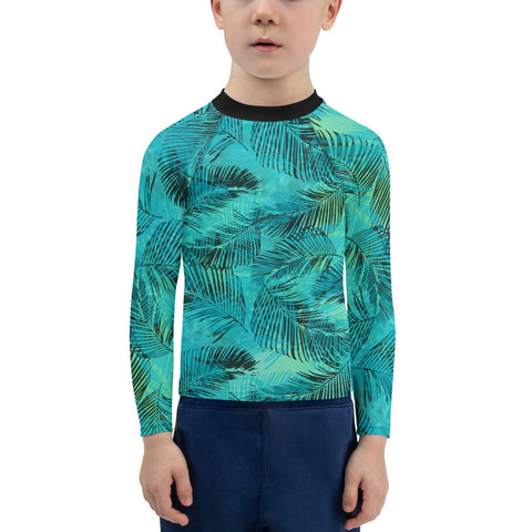 Oakley Green Neons kid long sleeve rash guard swim top