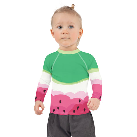 Pepper Watermelon kid long sleeve rash guard swim top