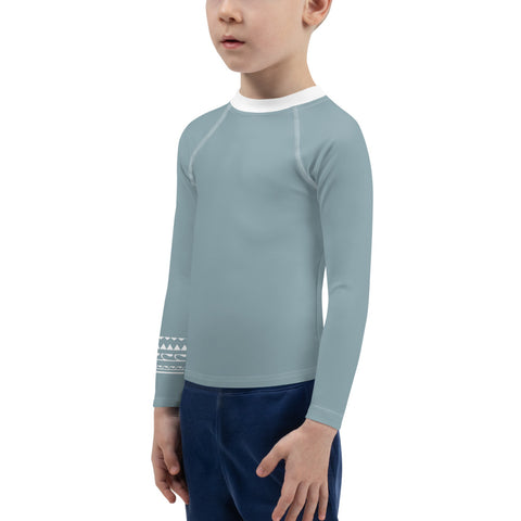 Otis Dirty Teal kid long sleeve rash guard swim top