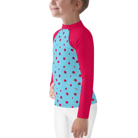 Betty Ladybugs & Raindrops kid long-sleeve rash guard top