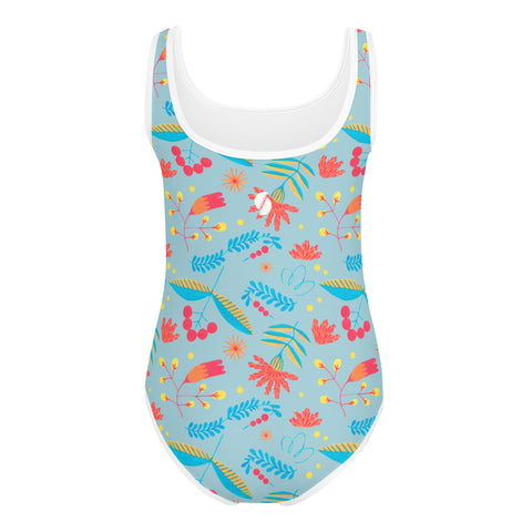 Izzy Bright Floral & Orange kid full swimsuit