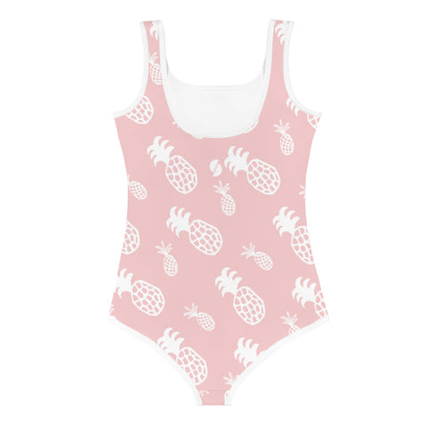 Poppie Light Pink Pineapple kid full swimsuit