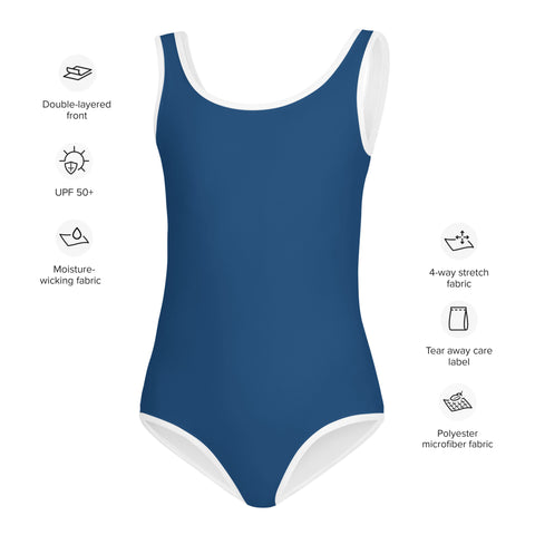 Meadow Retro Indigo Blue kid full swimsuit