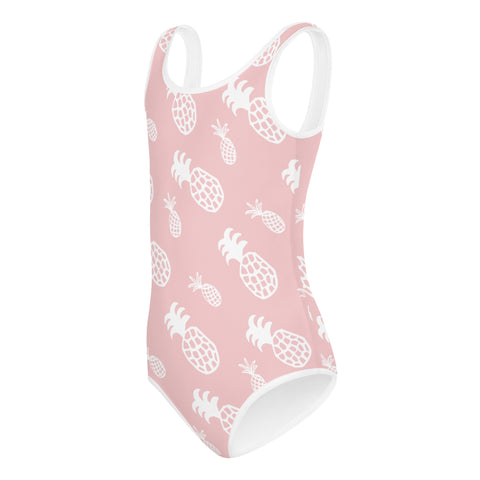 Poppie Light Pink Pineapple kid full swimsuit