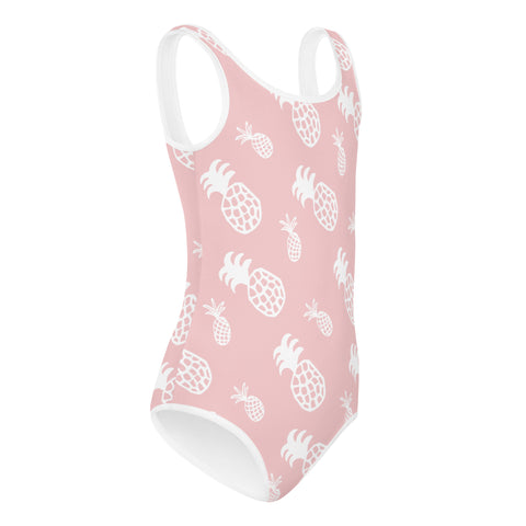 Poppie Light Pink Pineapple kid full swimsuit