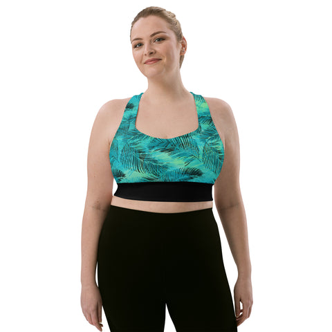 Into The Greens tropical longline bralette top