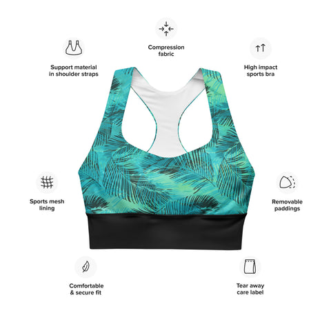 Into The Greens tropical longline bralette top