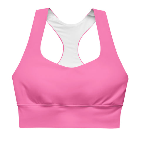 Summer Bright Candy Pink longline bralette top