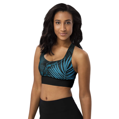 Night In The Jungle recycled longline bralette top