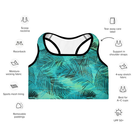 Into The Greens tropical bralette top