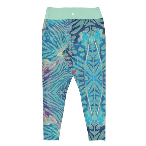 Psychedelic Tiger & Leopard plus-size leggings