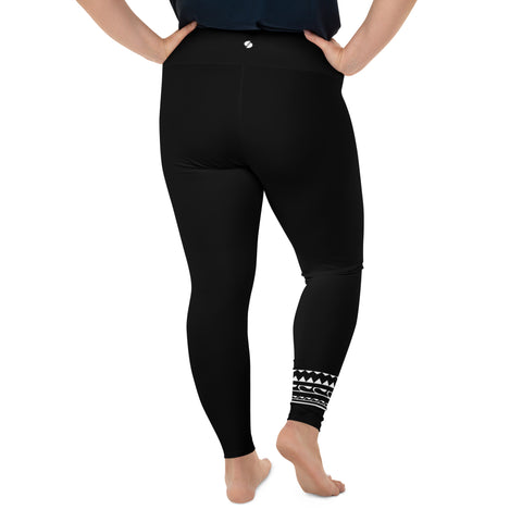 Solid Black plus size leggings