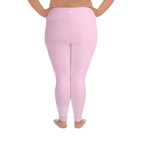 Summer Pastel Pink plus size leggings