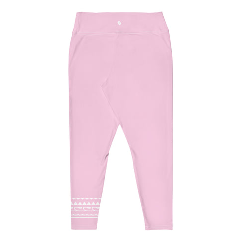 Summer Pastel Pink plus size leggings