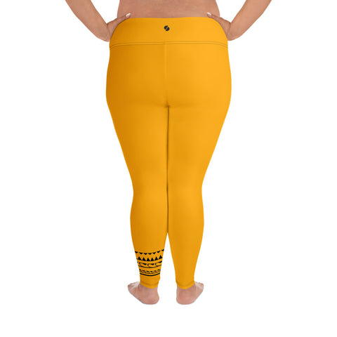 Summer Bright Orange plus size leggings