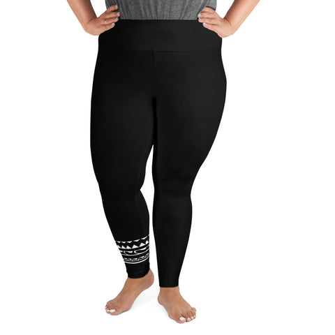 Solid Black plus size leggings