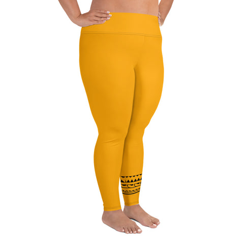 Summer Bright Orange plus size leggings