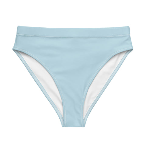 Summer Pastel Blue cheeky high-waisted bikini bottom (Recycled, Eco)