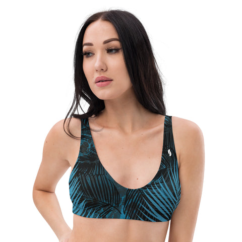 Night In The Jungle padded bikini top (recycled, eco)