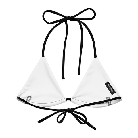 Black & White Checkered Board string bikini top